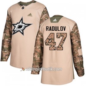 Män Ishockey Dallas Stars Tröja Alexander Radulov 47 Adidas 2017-2018 Camo Veterans Day Practice Authentic